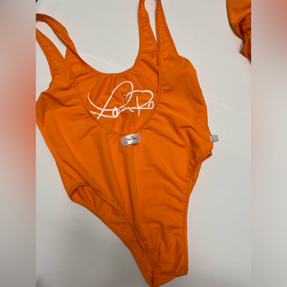 NWOT ⚜️🧡⚜️ Laina Rauma rare! Orange thong one piece bikini swimsuit - Picture 11 of 14